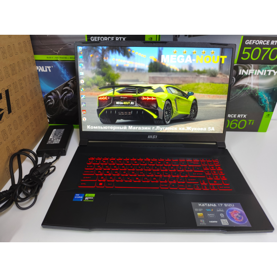Игровой Ноутбук MSI KATANA 17 B12U/17.3" IPS 144Hz FHD 1920x1080/Intel Core i5 12450H/GeForce RTX 2050 (4 GB)/8 GB DDR5/SSD 512 GB (M2)