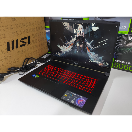 Игровой Ноутбук MSI KATANA 17 B12U/17.3" IPS 144Hz FHD 1920x1080/Intel Core i5 12450H/GeForce RTX 2050 (4 GB)/8 GB DDR5/SSD 512 GB (M2)