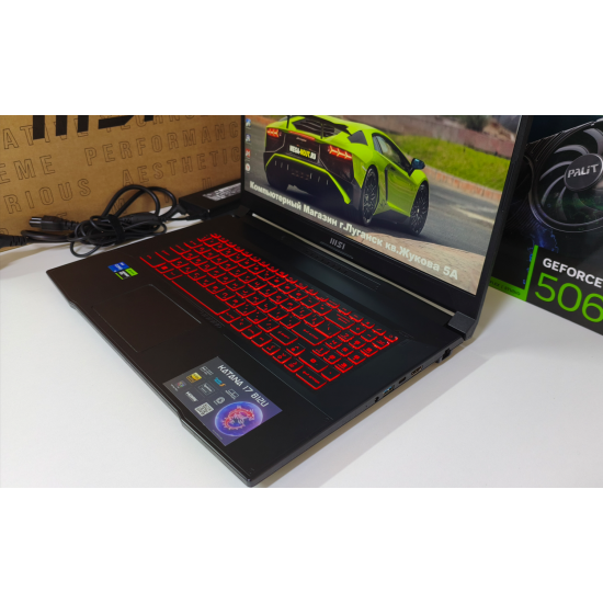 Игровой Ноутбук MSI KATANA 17 B12U/17.3" IPS 144Hz FHD 1920x1080/Intel Core i5 12450H/GeForce RTX 2050 (4 GB)/8 GB DDR5/SSD 512 GB (M2)