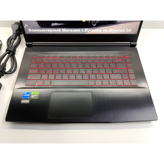 Игровой Ноутбук MSI Thin/ i5-12450H/RTX 3050/16GB DDR4/SSD-512GB