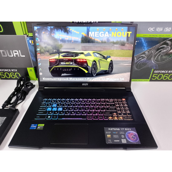 Игровой Ноутбук MSI Katana B12V/i5-12450H/RTX 4060/16 GB DDR5/SSD - 512 GB (M2)