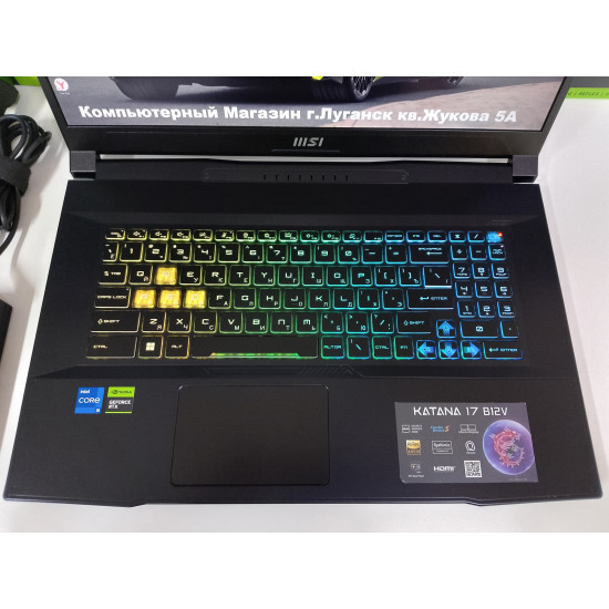 Игровой Ноутбук MSI Katana B12V/i5-12450H/RTX 4060/16 GB DDR5/SSD - 512 GB (M2)