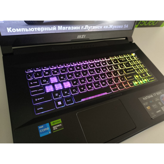 Игровой Ноутбук MSI Katana B12V/i5-12450H/RTX 4060/16 GB DDR5/SSD - 512 GB (M2)