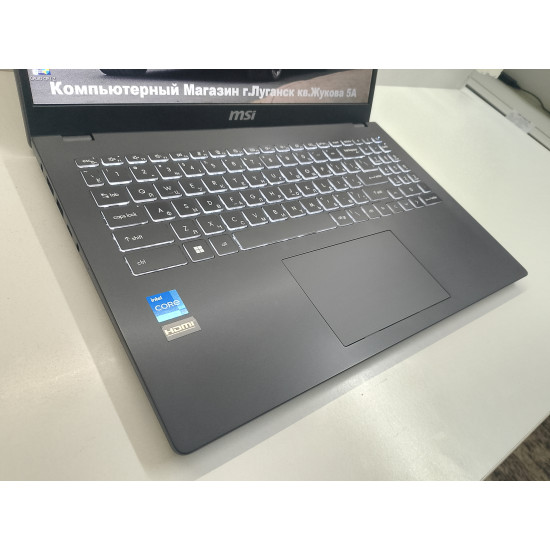 Ноутбук MSI MODERN/15.6 IPS, FHD 1920x1080/Intel Core i3-1215U/Intel UHD Graphics/8 GB/SSD-256 GB (M2)