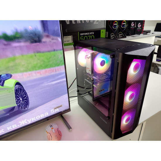 Игровой ПК Zalman/Ryzen 5 3600/A520M-A PRO/RTX 3060 (12 GB)/16 GB DDR4/SSD 256GB (M2)
